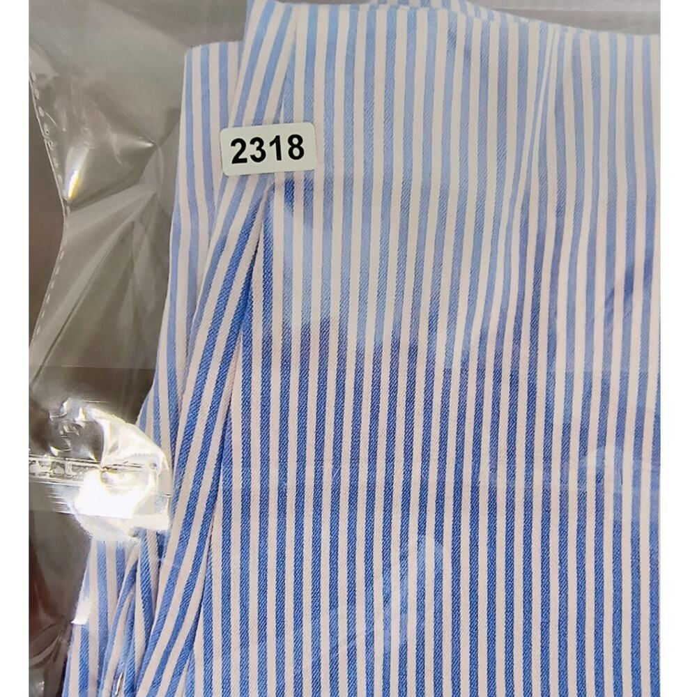 Crown & Ivy Ashley Bermuda Shorts 14 Blue White Stripe Pull On Stretch 10" - Picture 11 of 11